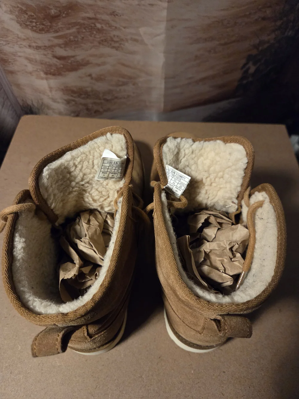 Men's Warm Lined Winter Boots in Tan